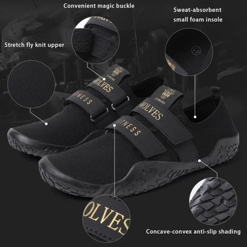 Deadlift Shoes Weight Lifting Shoes for Men Women Weightlifting Squat Shoes Fitness Cross-Trainer Barefoot Gym Training Sneakers