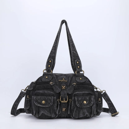 Vintage Women Handbags Satchel Top-handle Handbag PU Shoulder Bag Dumpling Pack Give Gifts Shoulder Bags Phone Money Pack