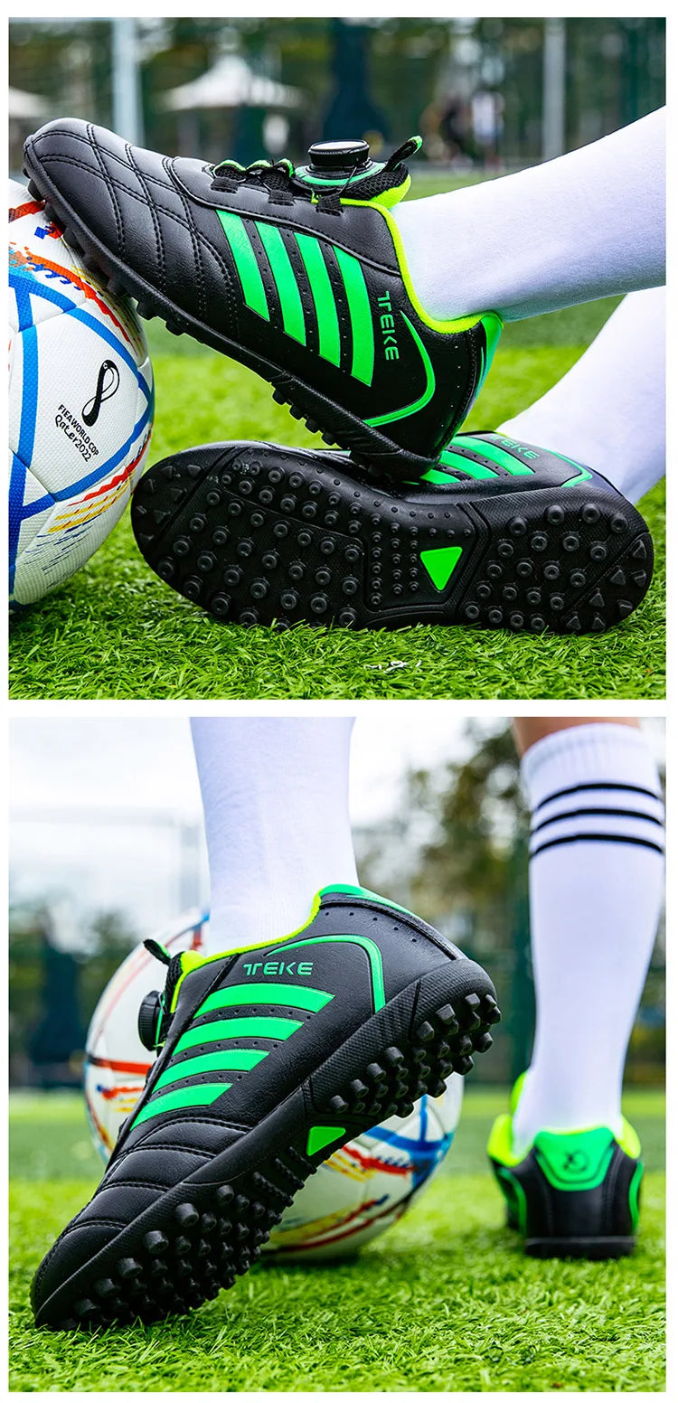 New Kids Soccer Shoes School Football Boots Boys Girls Cleats Grass Sneakers Child Outdoor Athletic Training Sports Footwear