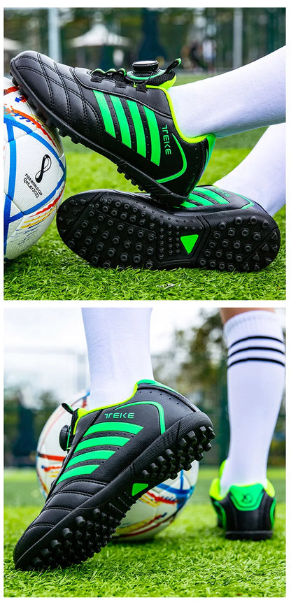 New Kids Soccer Shoes School Football Boots Boys Girls Cleats Grass Sneakers Child Outdoor Athletic Training Sports Footwear