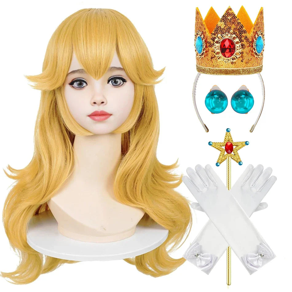 Fantasia de Princesa Pêssego com Luz LED Colorida para Aniversário de Criança Jogo de Roleplay Vestido de Menina para Halloween Festival Rosa Renda 2-9 Anos C