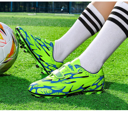 New Hot Kids Soccer Shoes School Football Boots Boys Girls Cleats Grass Sneakers Child Outdoor Athletic Training Sports Footwear