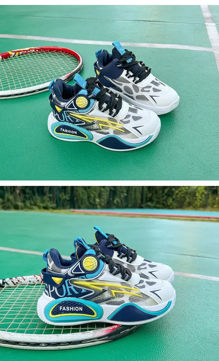 Kids Sneakers Breathable Mesh Sports Shoes for Children Boys Lightweight Basketball Shoes 2025 New Casual Sneakers Boys Trainers