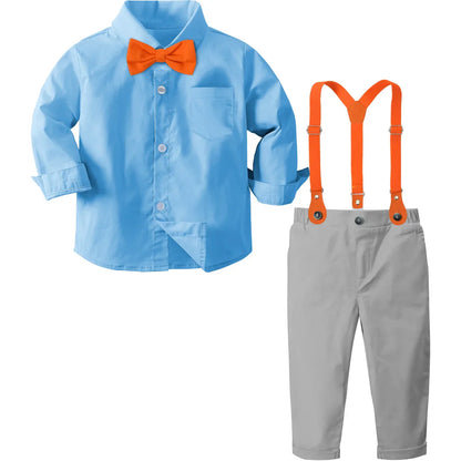 Toddler Boy Outfits Baby Halloween Birthday Suits Kids Clothes Suspender Dress Gentleman Photography Infant Party Gift Set