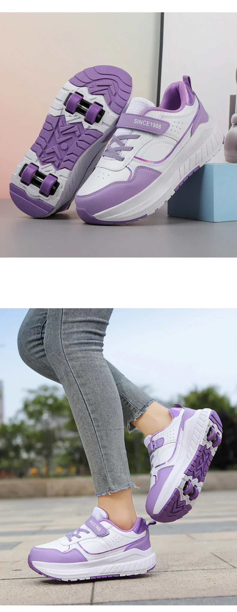 Roller Skate Shoes Kids Autumn 2024 Children Fashion Casual Sports Toy Birthday Gift Games Boys 4 Wheels Sneakers Girls