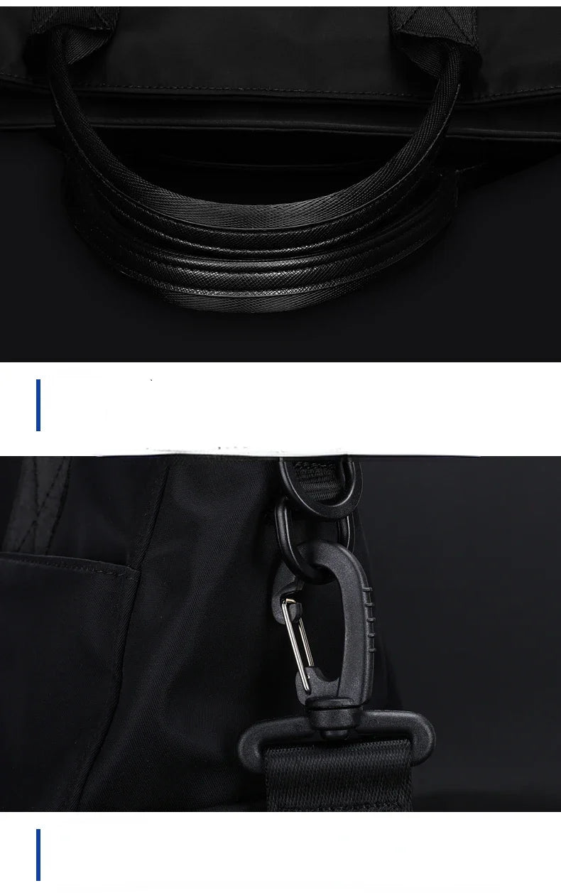 File Bag Carrying Briefcase Men's Business Bag Lawyer Office Computer Bag Horizontal Shoulder Crossbody Bag Men Bag