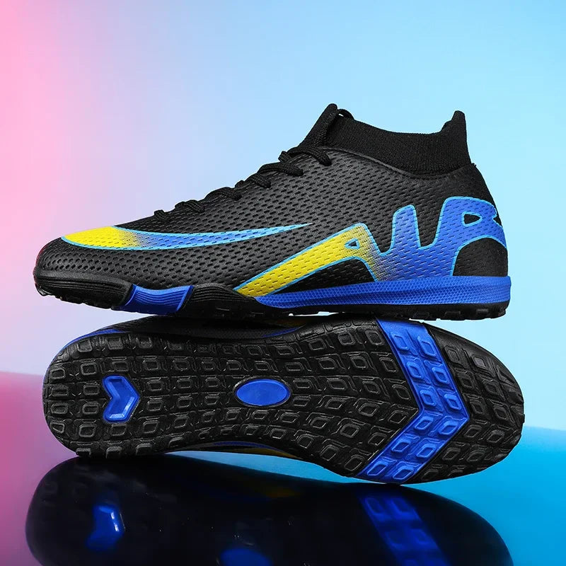 New Men Football Boots Cleats High-top Sneakers High-quality Non-Slip Indoor Soccer Shoes Futsal Grass Match Hot-selling Outdoor