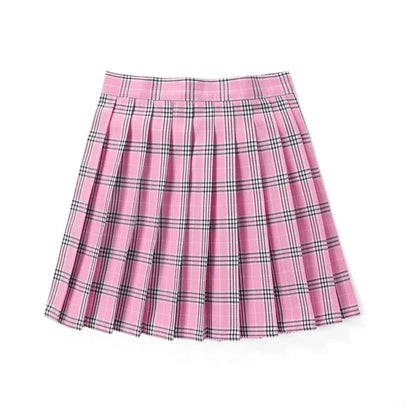 Summer Women High Waist Pleated Plaid Skirts Mini Tennis Skirt Harajuku JK Japanese School Uniform Short A-Line Mini Skirt Girl