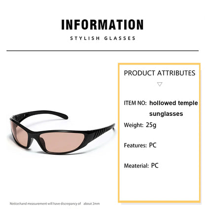 Silver Sunglasses Color Hollowed Out Future Sense Of Technology Hot Girls Net Red Sunglasses Women Sunglasses Trendy Men