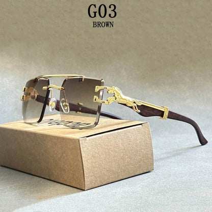 Sunglasses For Men Vintage Designer Rimless Sunglasses Women