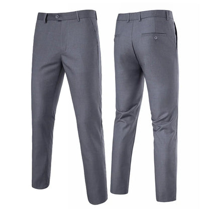 Mens Dress Pants Slim Fit Slacks for Men Business Casual Formal Pants Wedding Plain Men's Wrinkle-Resistant Dress Pant Party