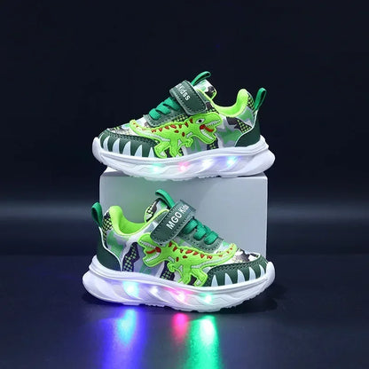 2026 New  Boys Led Lighted Shoes Fashion Mickey Children's Casual Sneakers Kids Luminous Shoes Sport Shoes Lighted Shoes