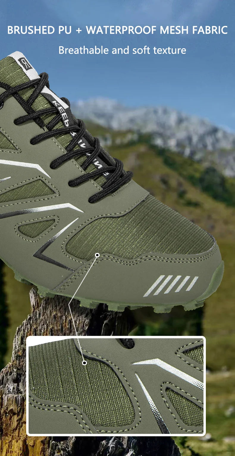 Waterproof Hiking Shoes Men‘s Outdoor Trekking Sneakers Mountain Climbing Camping Trainers Hunting Tactical Boots Bike Shoe Male