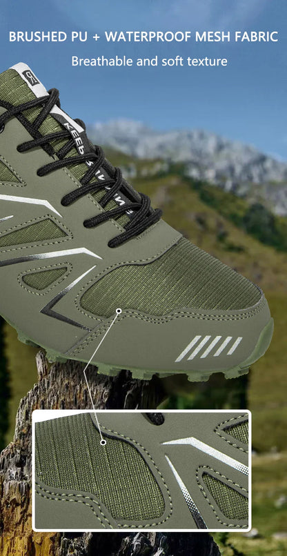Waterproof Hiking Shoes Men‘s Outdoor Trekking Sneakers Mountain Climbing Camping Trainers Hunting Tactical Boots Bike Shoe Male