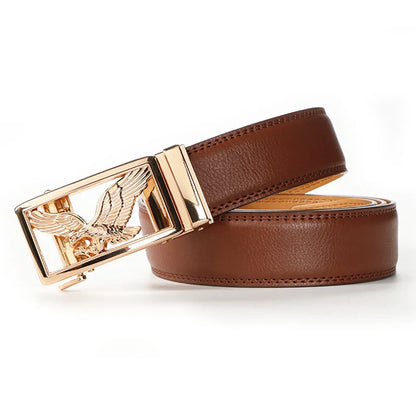 Men's Belt With Alloy Automatic Buckle, Fashion Men's Business Leisure Belt