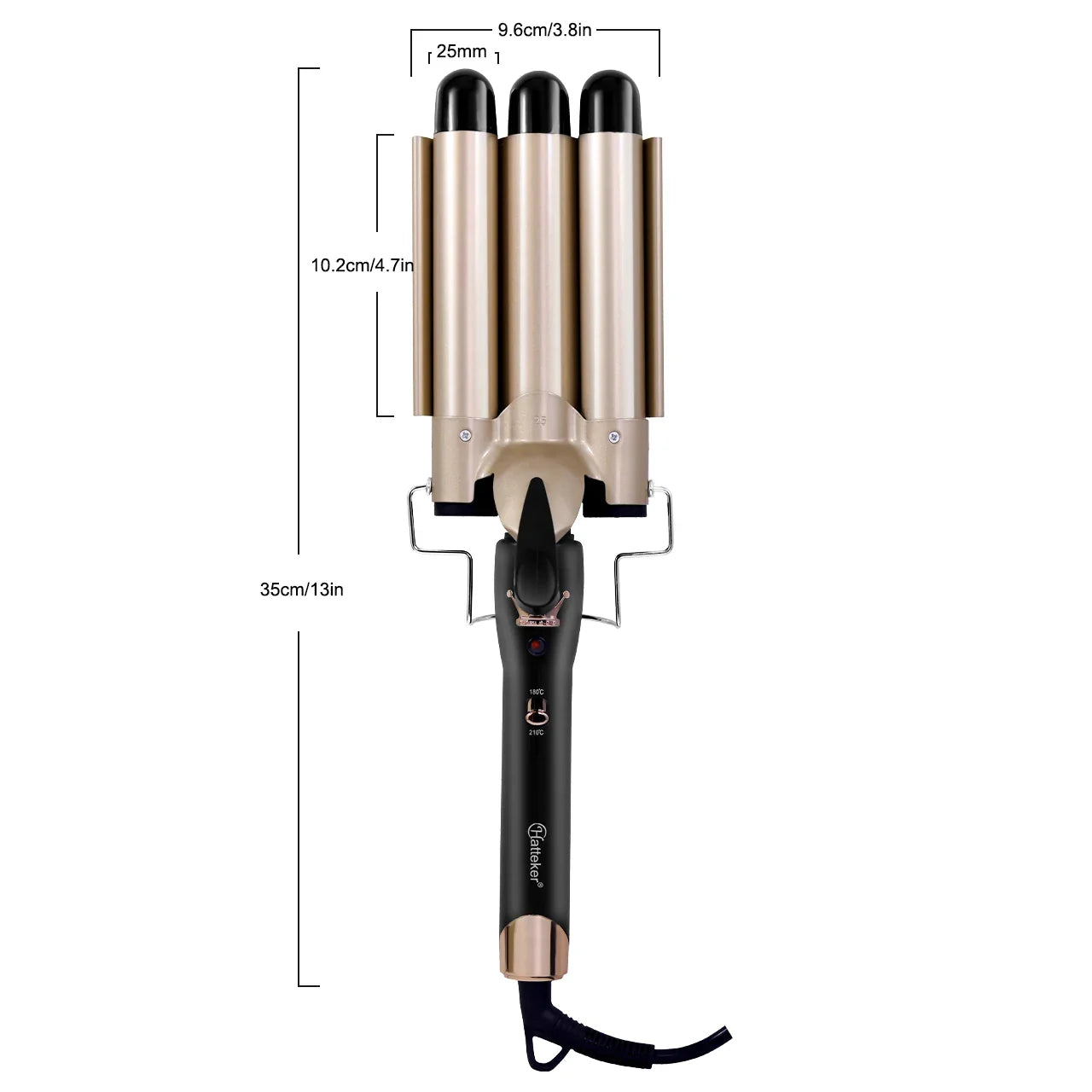 25MM Curling Iron Egg-Shaped Salon Professional Constant Temperature Hair Protection Negative Ion Big Wave