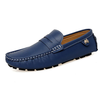 2025 New Handmade Beanie Shoes Men's Soft Sole Lazy Korean Style Trbottomy Easiest for Match Casual Slip-On Driving