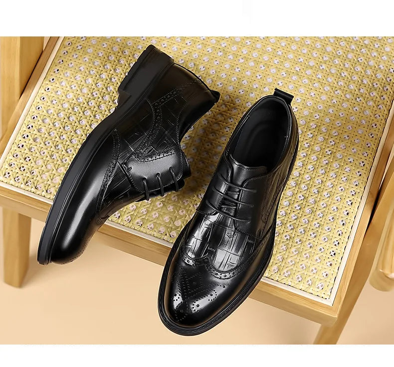 Men Business Dress Leather Shoes Wedding Cowhide Casual Leather Shoes Men Shoes