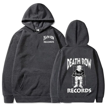Death Row Records Hoodies Spring Autumn Fleece Hoodie Pullover Fashion Men Women Loose Hooded Sweatshirts Hip Hop Streetwear Top