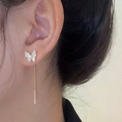 Simple Black Bow Love Earrings for Women Fashionable Personalized Beautiful Daily Accessories Party Jewelry Premium Gifts
