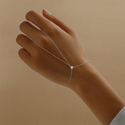 4mm Moissanite Ring Bracelet for Women Elegant S925 Sterling Silver Adjustable Chain Lab Diamond Jewelry Birthday Gifts