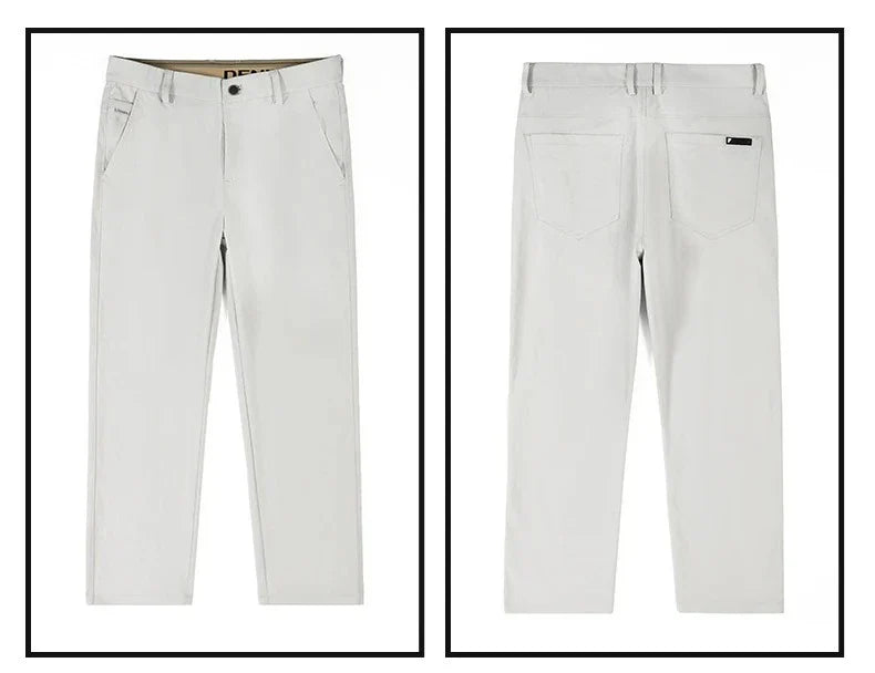 Men's Fashion Casual Straight Pants Baggy Classic Wide Leg Simple Trousers Loose Male Comfortable Soft Quality Pants