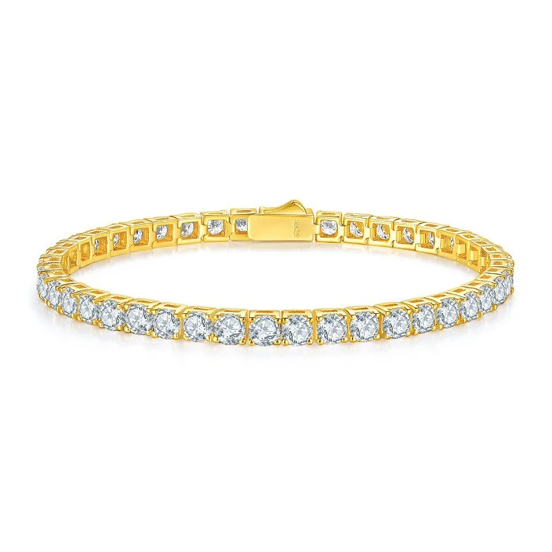 2024 New In GRA Certified 3/4/5/6.5MM White Full Moissanite Tennis Bracelet for Women Men 925 Silver Diamond Link Bracelets