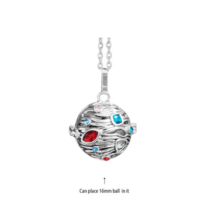 Music Chime Mexico Angel Ball Caller Locket Necklace Antique Vintage Pregnancy Essential Oil Diffuser Aromatherapy Necklace