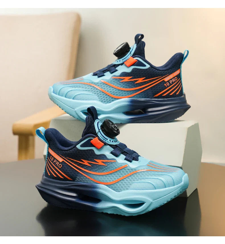Children‘s Basketball Shoes Non-slip Breathable Sports Training Shoes Outdoor Lace-up Boys Girls Jogging Shoes Mesh Gym Sneakers