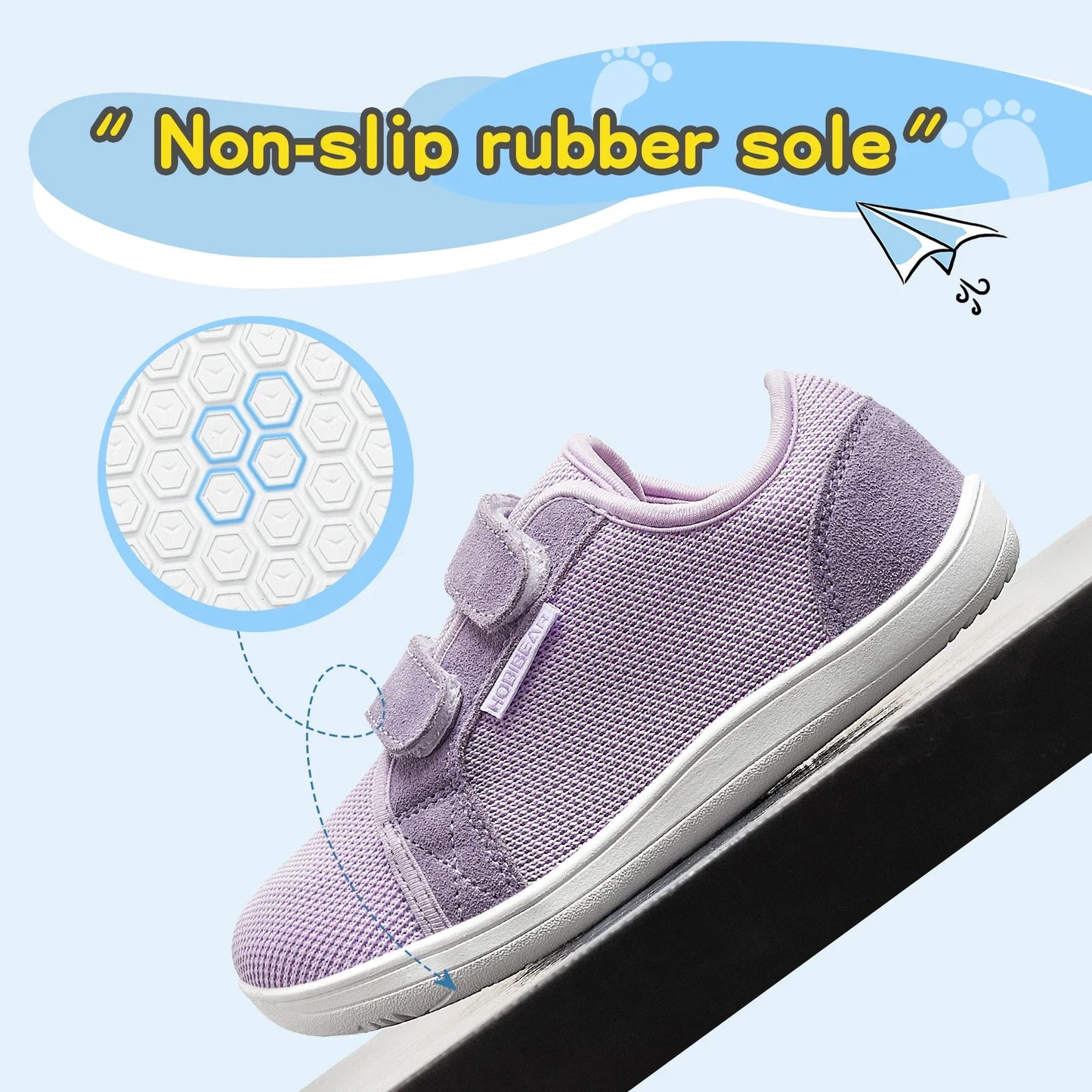 Kids Mesh Barefoot Shoes Little/Big/Kid Wide Toe Minimalist Sneakers Lightweight Hook Loop Breathable Casual Shoes