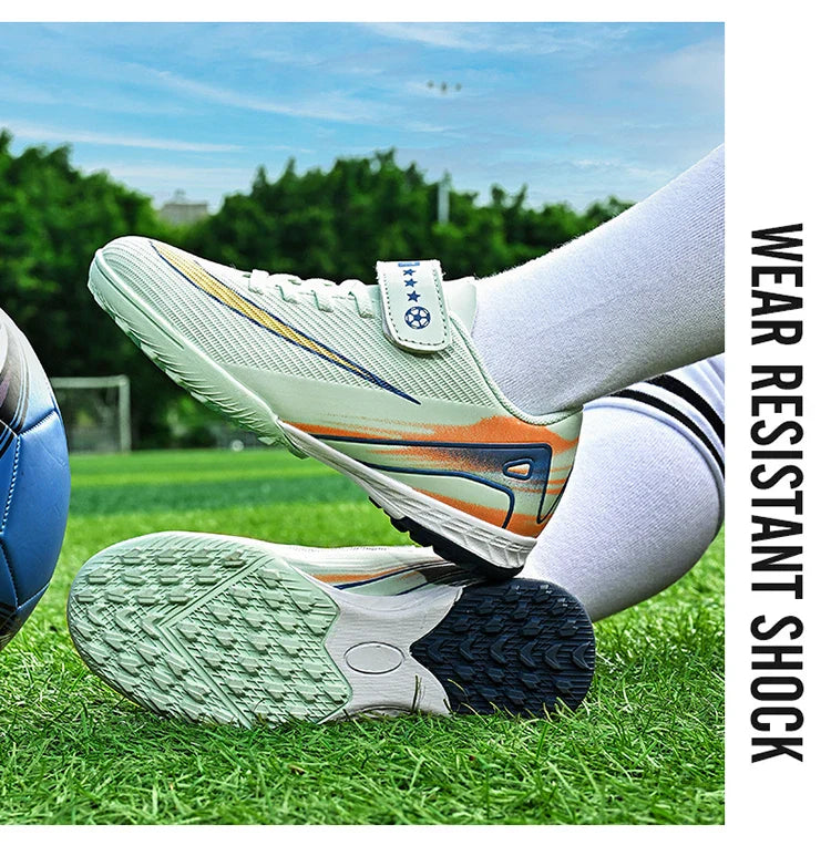 New Men Kids Soccer Shoes Cleats Ultralight Non-Slip Grass Adult Professional Football Boots Boys Training Shoes Drop Shipping