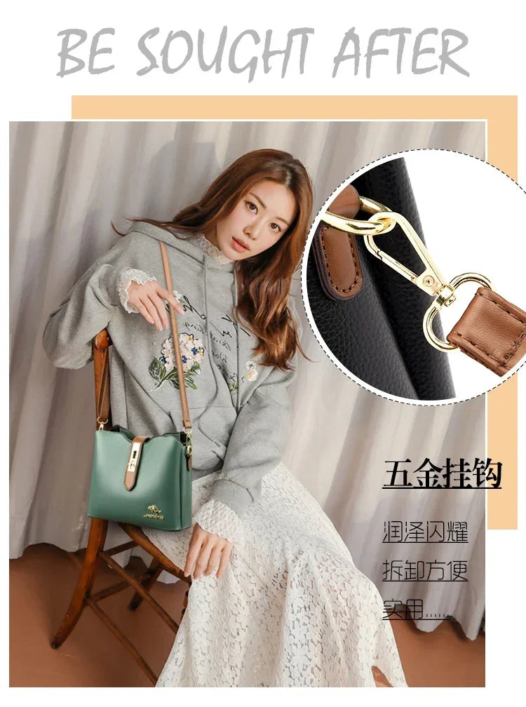 New High-quality Large Capacity PU Classic Women's Shoulder Bags 2025 Fashion Concise Light Luxury Versatile Style Crossbody Bag