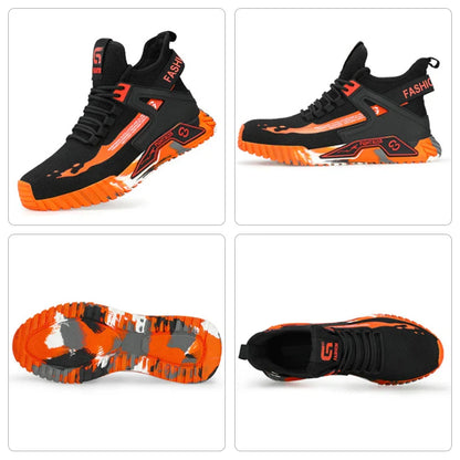High Top Safety Protective Shoes Steel Toe Safety Shoes Men Anti-Smash Anti-Puncture Work Shoes Men Work Safety Boots fashion