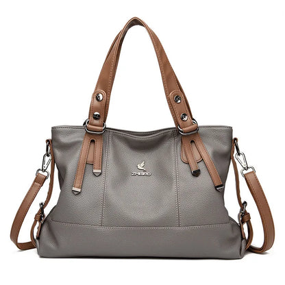 100% Cow Leather Handbag Women Genuine Leather Shoulder Bags Natural High Quality Cowhide Crossbody Large Capacity Messenger Bag