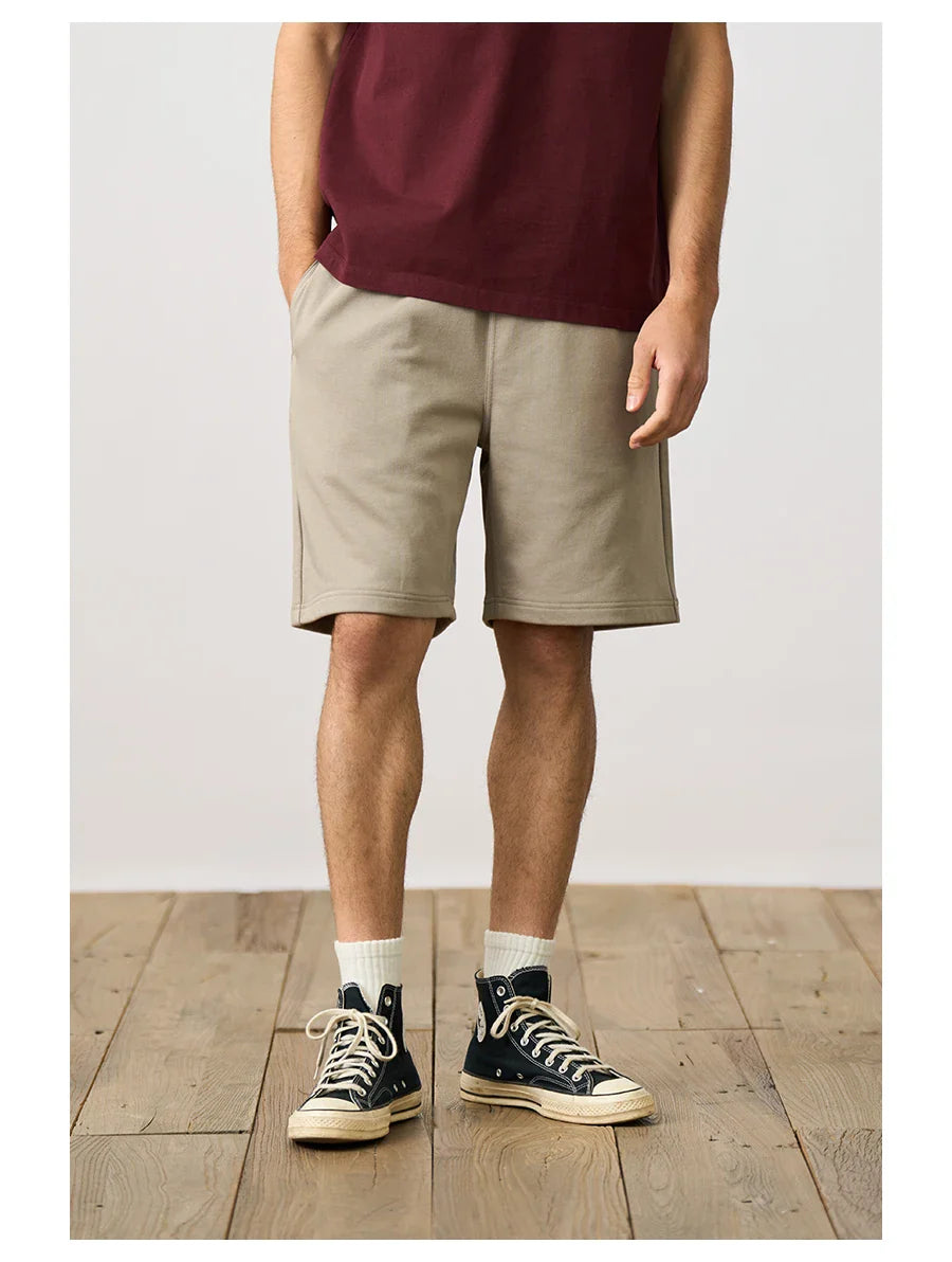 Oversize 390gsm Fabric Jogger Shorts Casual Drawstring