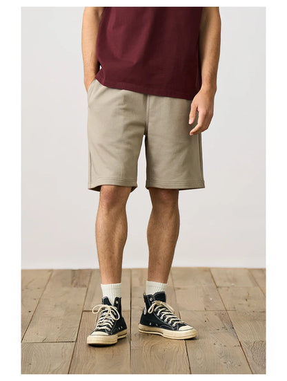 Oversize 390gsm Fabric Jogger Shorts Casual Drawstring