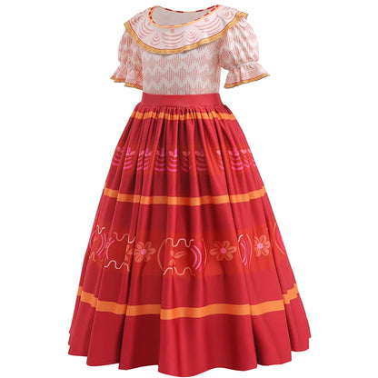 Children's dress summer 3-12 year old casual short sleeved girl's dress cotton print birthday party girl princess dress