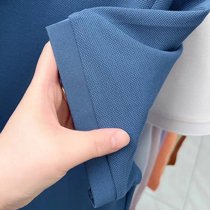 Men's Premium Cotton Polo Shirt Open Hem Design Breathable & Soft Factory Direct Supply  14 Trendy Colors Golf Top