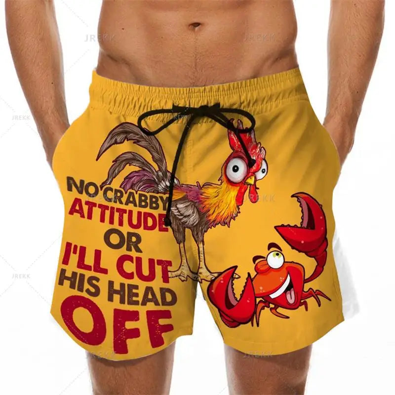 KeKe Funny Cock Banana Printed Swimwear Swim Shorts Trunks Beach Swimming Board Shorts Quick Drying Pant Mens Surffing Shorts