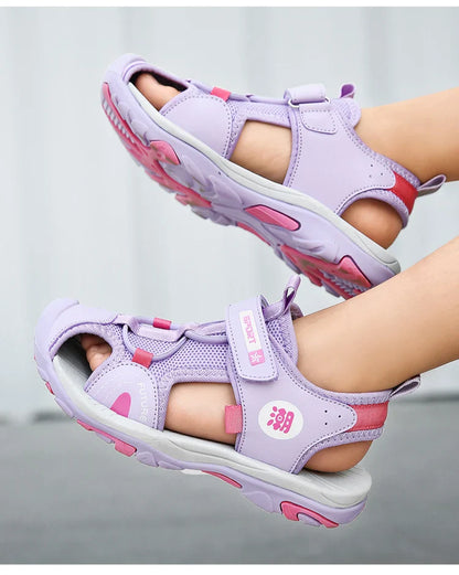 Summer Beach Shoes Kids Closed Toe Anti-collision Sandals Breathable Children Casual Walking Sandals For Boys And Girls