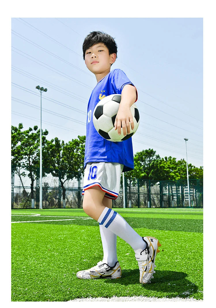 Soccer Shoes with Rubber Soles for Kids, Multicolor FG & TF Training Styles