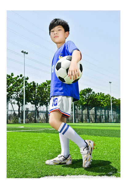 Soccer Shoes with Rubber Soles for Kids, Multicolor FG & TF Training Styles