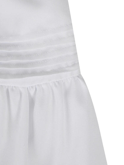 Summer 2025 Women's Pure Color Ruffle Casual Skirt Y2K Tie Mini Polyester Comfortable New Fashion for Ladies