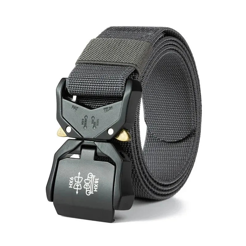 New Outdoors Belt Buckle Quick Release Elastic Belt Casual Tooling Training Belt Men's Trousers Belt