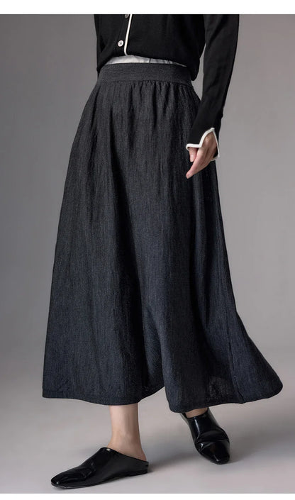 High Quality Women's 100% Worsted Wool Skirts Spring Autumn Female Knitwear Thin Lady Bottoms Cozy Clothing Summer Long Dresses