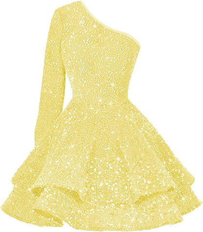 Sequin Short Homecoming Dress for Teens Sparkly Prom Dress Sweet 14 16 Birthday Photo Shoot Gowns Mini Dress Graduation Dress