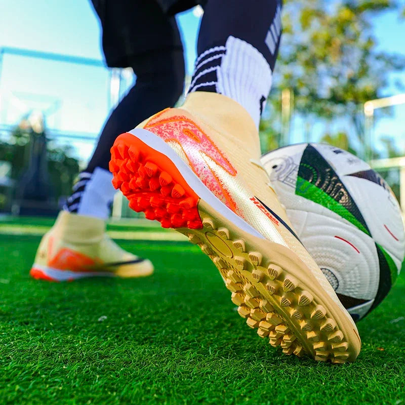 New Men Women Professional Football Boots Training Cleats Sport Sneakers Trainer Lightweight Grass Non-slip Match Soccer Shoes