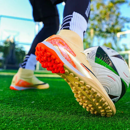 New Men Women Professional Football Boots Training Cleats Sport Sneakers Trainer Lightweight Grass Non-slip Match Soccer Shoes