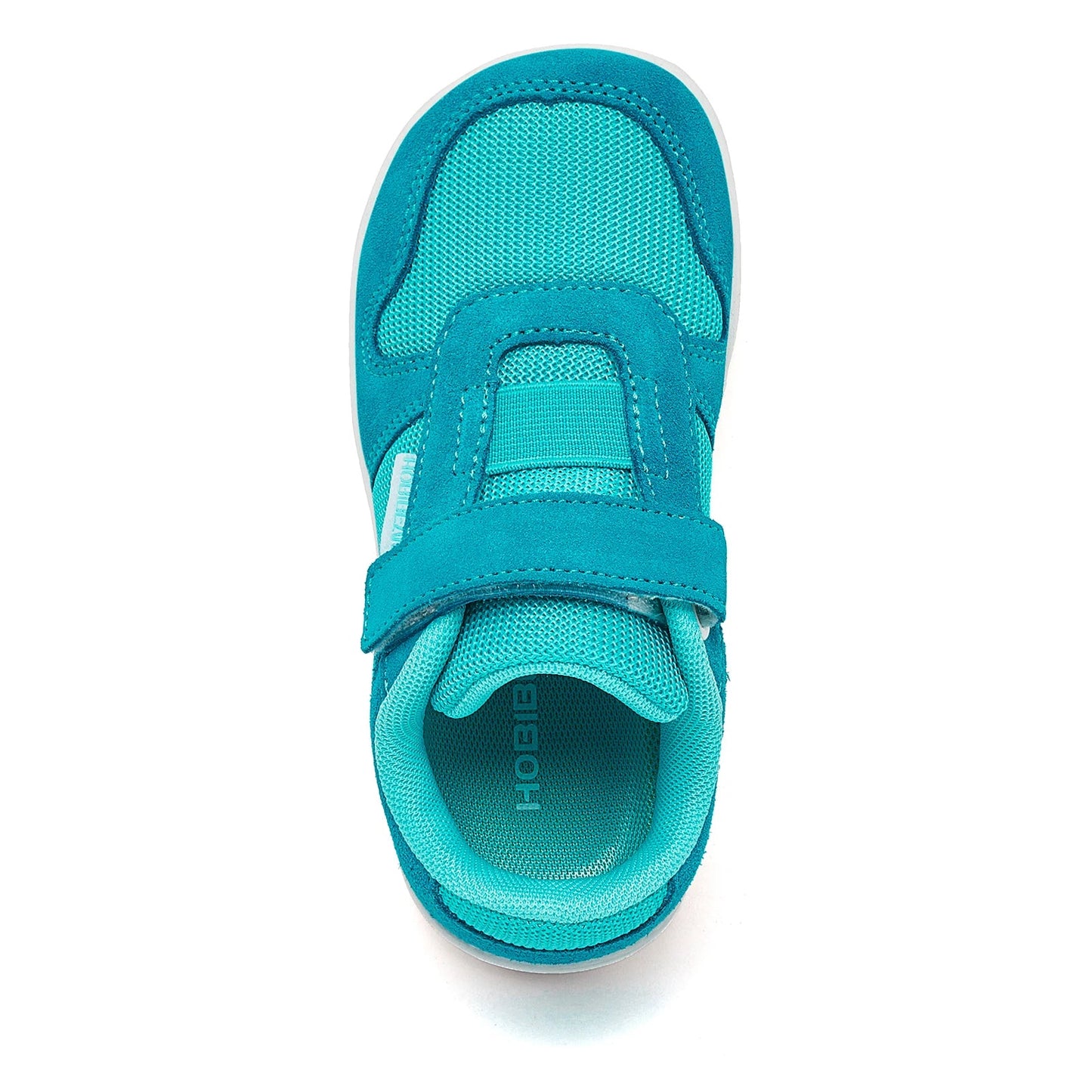 Kids Wide Toe Barefoot Shoes Little/Big/Kid Hook Loop Minimalist Sneakers Artificial Leather Mesh Lightweight Shoes