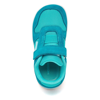 Kids Wide Toe Barefoot Shoes Little/Big/Kid Hook Loop Minimalist Sneakers Artificial Leather Mesh Lightweight Shoes